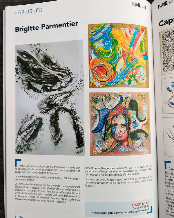 article de brigitte parmentier catalogue du nice art expo