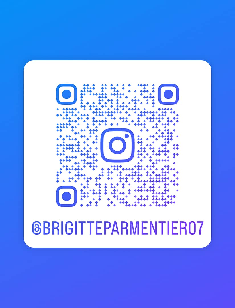 qr code instagram fond bleu